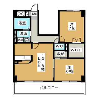 リンカンズベール【2階】の間取り