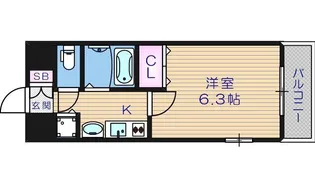 プレサンス心斎橋ザ・スタイル【7階】の間取り