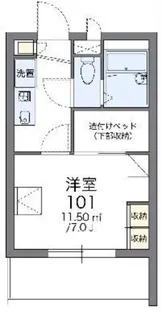 レオパレスリモーネII【1階】の間取り