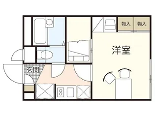レオパレス立戸新開【1階】の間取り