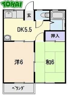 コーポYOU5【2階】の間取り