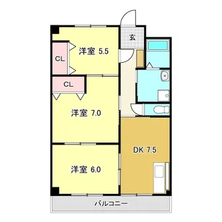 SINAJYURIME・GREEN【2階】の間取り