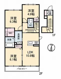 ラ・フィオーレII【2階】の間取り