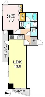 アイキューブ平野【7階】の間取り