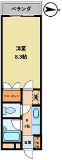 公田フーガトミー【1階】の間取り