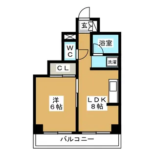 三ノ輪パークハイツ【2階】の間取り