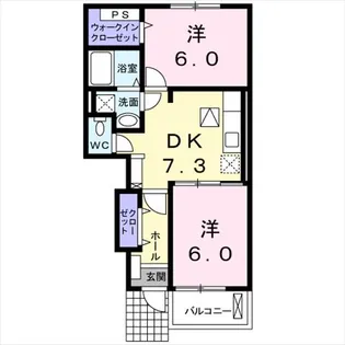 ジュピテル【1階】の間取り