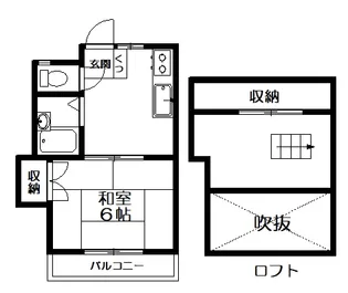 コーポ芳傳【2階】の間取り