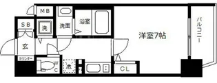 ララプレイス大阪城WESTEN【7階】の間取り
