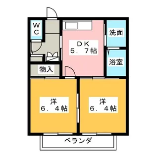 リヴァージュ A【2階】の間取り