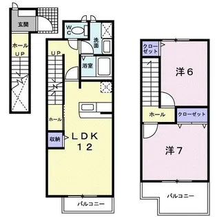 メニープログレスA【2階】の間取り