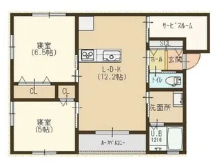 JB明磧RIVERAIN【1階】の間取り