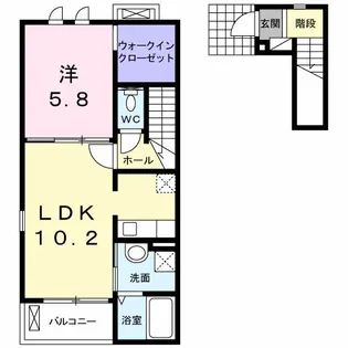 エクセレントロジェ A【2階】の間取り
