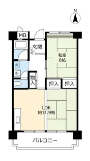 UR東門真【4階】の間取り