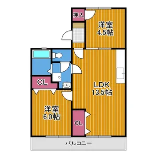 エルハイツ金剛【2階】の間取り