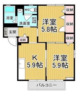 グリーンパールB【2階】の間取り
