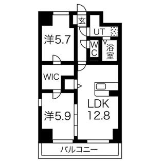 アグレアーブル【2階】の間取り