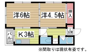 黒田ハイツ【1階】の間取り