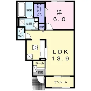 ジェミニ B【1階】の間取り