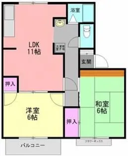 エクセル大和【2階】の間取り