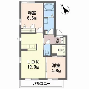 フェザンレーヴ A棟【2階】の間取り
