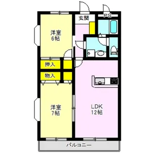 サニーキャッスル【2階】の間取り