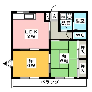 サンフラワー【2階】の間取り