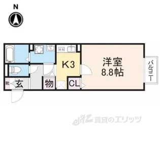 クレアコートAB【2階】の間取り