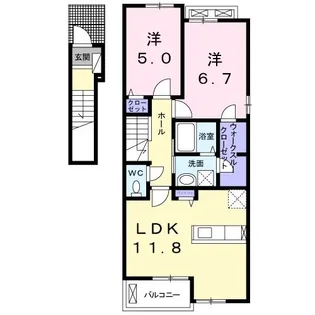 プラスターII【2階】の間取り