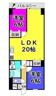 ローズハイツ相模原【1階】の間取り