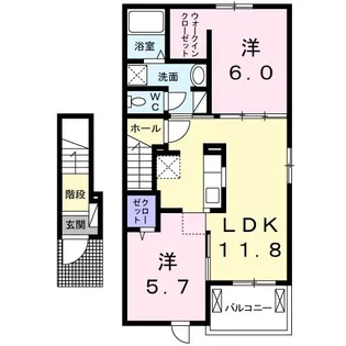 フォー シュラインA【2階】の間取り