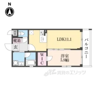 ベラジオ雅び京都洛央【2階】の間取り