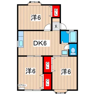 3DKの間取り画像