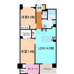 フォレスト金沢西泉【5階】の間取り