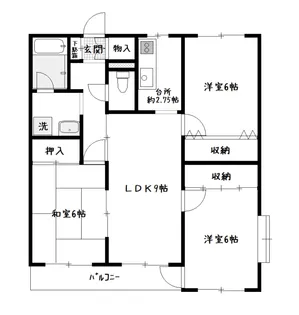パークサイドかい【2階】の間取り