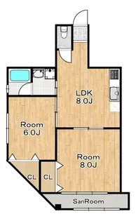 ウェーブ平尾【2階】の間取り