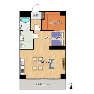 クレストユリ【1階】の間取り