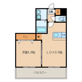 ランドマーク香椎駅前【2階】の間取り