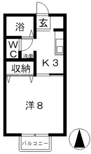 ファミール竹内 B【2階】の間取り