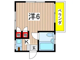 コーポ西国立【2階】の間取り
