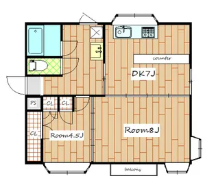 ハイツフレンド玉村V【1階】の間取り