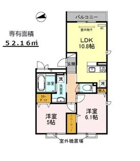 レジデンス平野【3階】の間取り