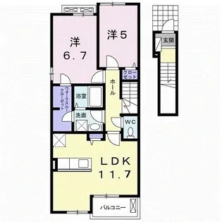 サンモールYOU【2階】の間取り