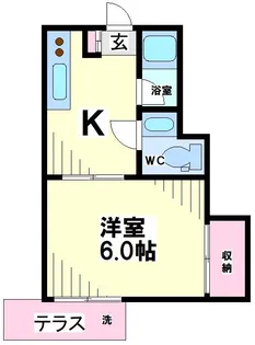 東京都世田谷区羽根木1【アパート】の間取り
