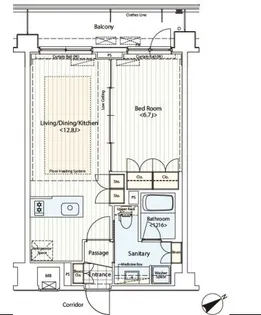 カスタリア鶴見【4階】の間取り