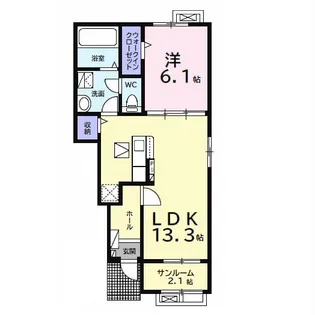 プランドールB(君塚)【1階】の間取り