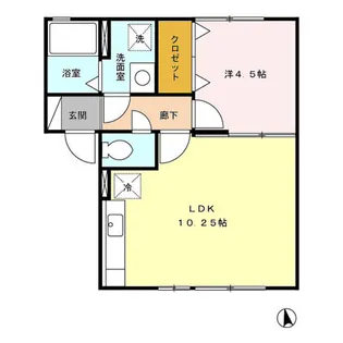 熊本県八代市田中西町【アパート】の間取り