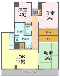 コムラーデ八幡【3階】の間取り