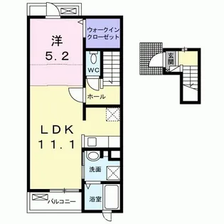 ラ・グリシーヌ【2階】の間取り