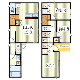 千葉県流山市松ケ丘6【一戸建】の間取り